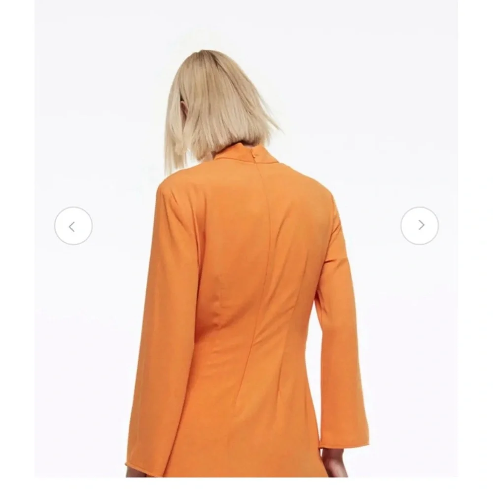 H&M Bold Orange Long Sleeve Dress